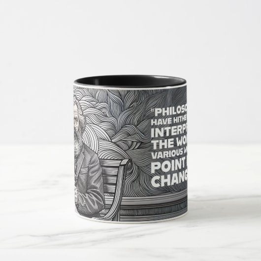 Karl Marx Zitat Design - Seien Sie die Veränderung Tasse (Zentrum)