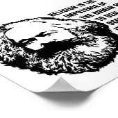 Karl Marx Zitat zur Religion Poster (Ecke)