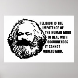 Karl Marx Zitat zur Religion Poster
