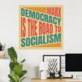 Karl Marx zitiert zur Demokratie Poster (Heimbüro)