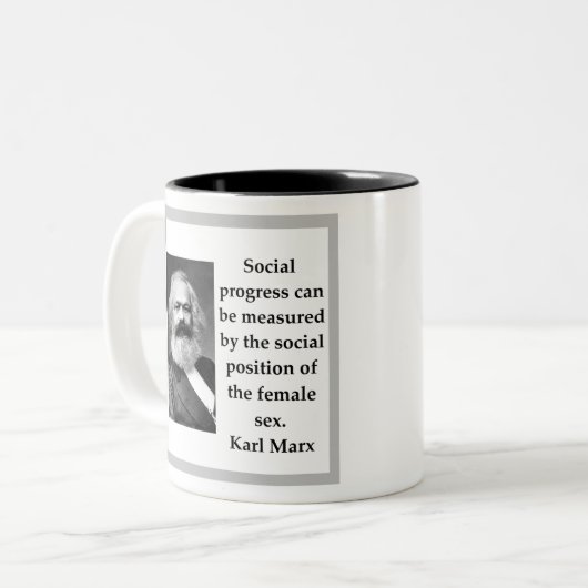 Karl Marx Zweifarbige Tasse (Vorderseite Links)