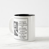 Karl Marx Zweifarbige Tasse (Vorderseite Links)