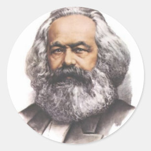 Karl- Marxaufkleber Runder Aufkleber