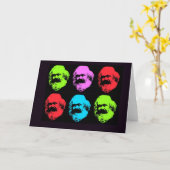 Karl- Marxcollage Karte (Gelbe Blume)