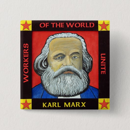 Karl- Marxknopf-Abzeichen Button (Vorderseite)