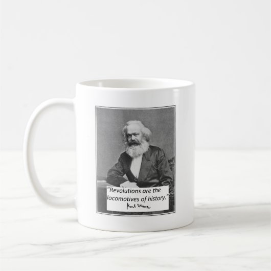 Karl- MarxTasse: "Revolutionen " Kaffeetasse (Links)
