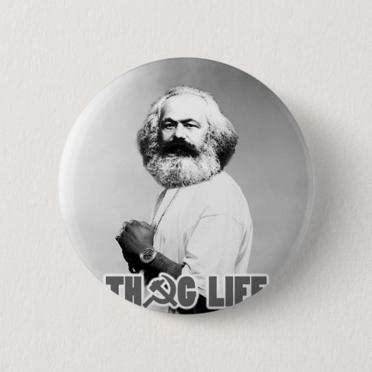 Karl- Marxverbrecher-Leben Button (Vorderseite)
