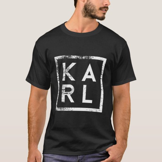Karl Minimalismus T-Shirt (Vorderseite)