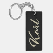 Karl Name whitegold Schlüsselanhänger Anhänger (Vorderseite links)