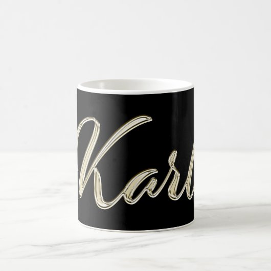 Karl Name whitegold Tasse Teetasse Kaffeetasse (Mittel)