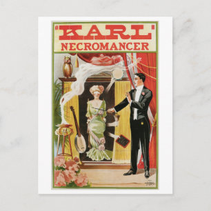 Karl ~ Nekromant Zauberkünstler Vintage Zauberkuns Postkarte