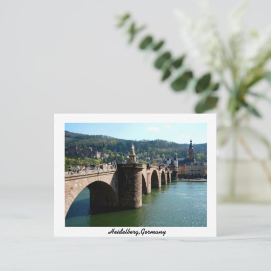 Karl-Theodor-Brücke Heidelberg Deutschland Postkarte (Stehend Vorderseite)