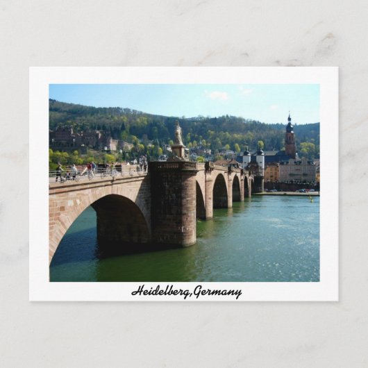 Karl-Theodor-Brücke Heidelberg Deutschland Postkarte (Vorderseite)