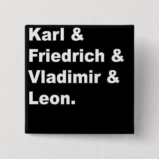 Karl u. Friedrich u. Vladimir u. Leon Button (Vorderseite)