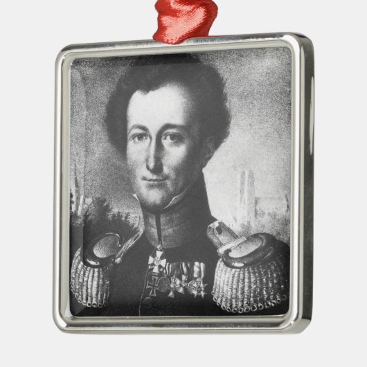 Karl von Clausewitz Silbernes Ornament (Links)