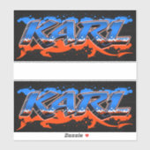 Karl Vorname Name Graffiti Aufkleber Sticker (Blatt)