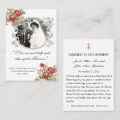 Karl & Zita Katholische Hochzeitskarte Platzkarte (Vorne/Hinten)