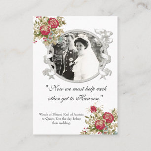 Karl & Zita Katholische Hochzeitskarte Platzkarte