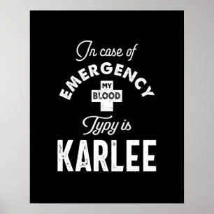 Karlee Personalisiert Name Geburtstagsgeschenk Poster