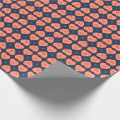 ‘Karlek’ Heart Pattern matte gift Wrapping  Paper Geschenkpapier (Ecke)