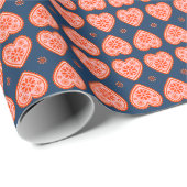 ‘Karlek’ Heart Pattern matte gift Wrapping  Paper Geschenkpapier (Rolleneckpunkt)