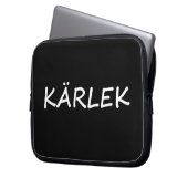 Kärlek, schwedische Liebe Laptopschutzhülle (Vorderseite Links)