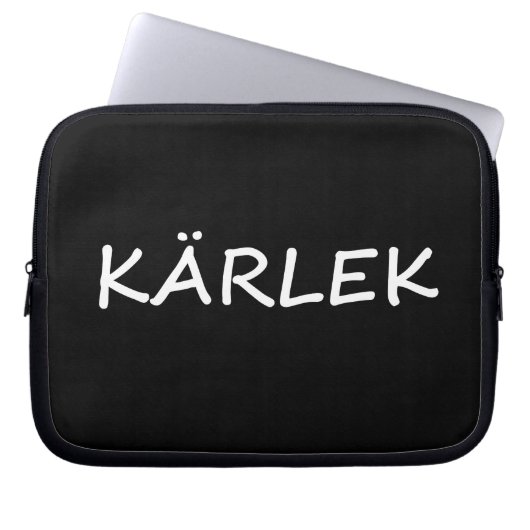 Kärlek, schwedische Liebe Laptopschutzhülle (Vorderseite)