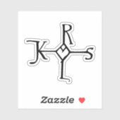 Karlemagne-Monogramm Aufkleber (Blatt)