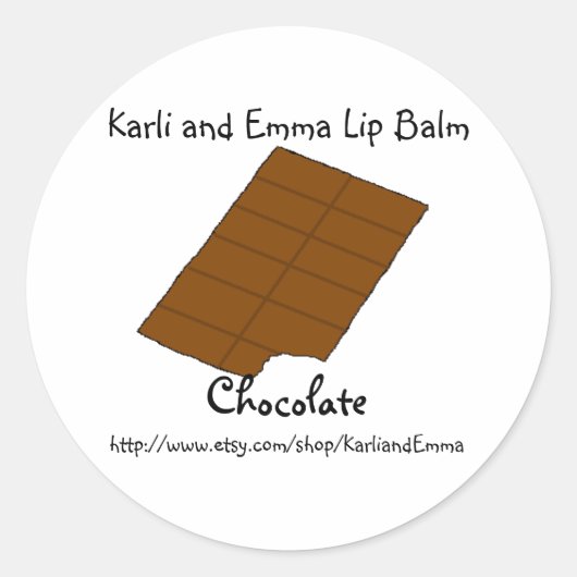 Karli und Emma Chocolate Lipbalm Runder Aufkleber (Vorderseite)