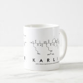Karlie Peptid-Namen-Tasse Kaffeetasse (VorderseiteRechts)