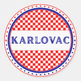 Karlovac City Pride Emblem – Croatian Identity Runder Aufkleber
