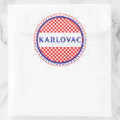 Karlovac City Pride Emblem – Croatian Identity Runder Aufkleber (Tasche)