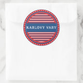 Karlovy Vary City Pride Emblem – Czech Identity Runder Aufkleber (Tasche)