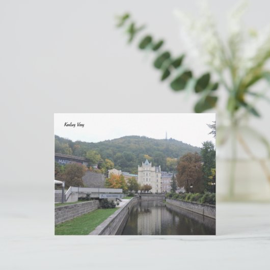 Karlovy Vary Postkarte (Stehend Vorderseite)