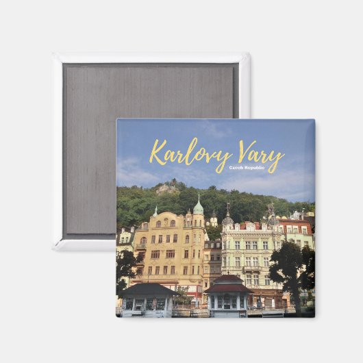Karlovy Vary Souvenir Magnet (Vorderseite/Rückseite)