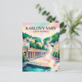 Karlovy Vary Tschechien Postkarte (Stehend Vorderseite)
