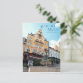 Karlovy Vary, Tschechische Foto Postkarte (Stehend Vorderseite)