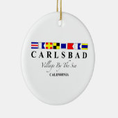 Karlsbad CA - Dorf durch das Meer Keramikornament (Rechts)