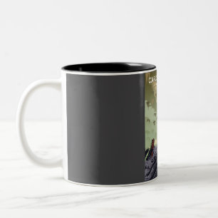 Karlsbad Caverne Nationalpark Vintage Travel Post Zweifarbige Tasse