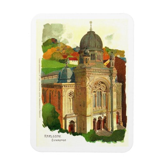 Karlsbad Synagoge Magnet (Vertikal)