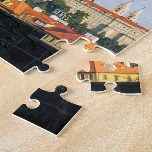 Karlsbrücke Altturm & Prager Burg - Tschechisch R Puzzle (Seite)