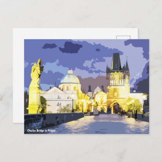 Karlsbrücke in Prag Postkarte (Vorne/Hinten)