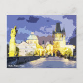 Karlsbrücke in Prag Postkarte (Vorderseite)
