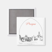 Karlsbrücke in Prag, Tschechische Republik Magnet (Vorderseite/Rückseite)