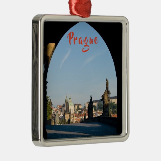 Karlsbrücke in Prag, Tschechische Republik Ornament Aus Metall (Rechts)