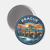 Karlsbrücke Tschechien Magnet (Vorderseite/Rückseite)