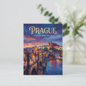 Karlsbrücke Tschechien Postkarte (Stehend Vorderseite)