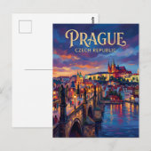 Karlsbrücke Tschechien Postkarte (Vorne/Hinten)