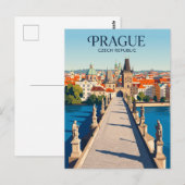 Karlsbrücke Tschechien Postkarte (Vorne/Hinten)