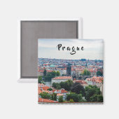 Karlsbrücke und Kirche St. Nicolas - Prag Magnet (Vorderseite/Rückseite)